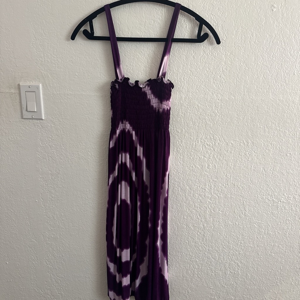 Purple Tie-Dye Maxi Dress